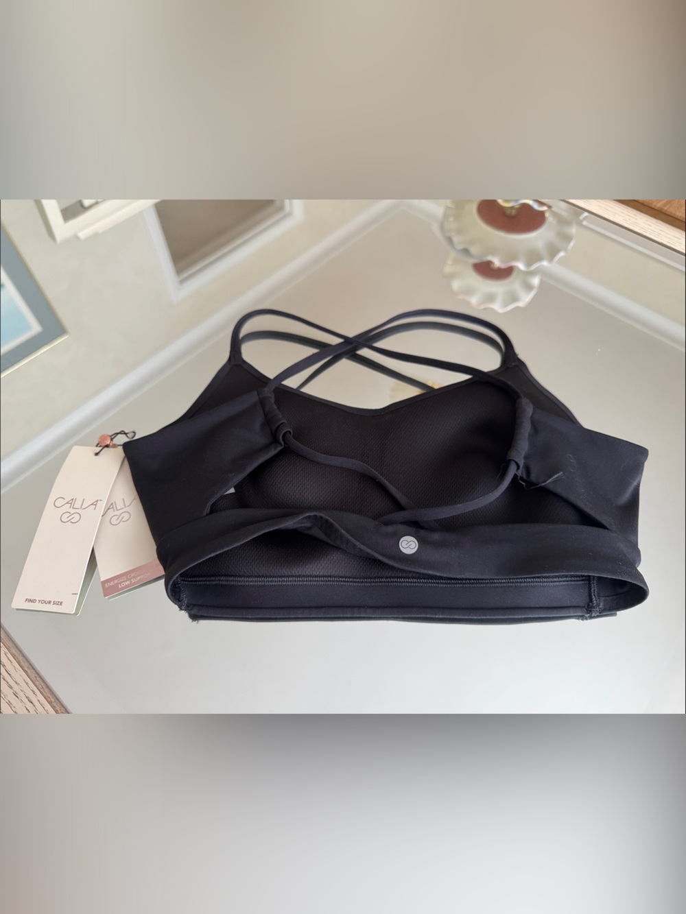 CALIA by Carrie Underwood Black Crisscross Sports Bralette - Picture 2 of 5